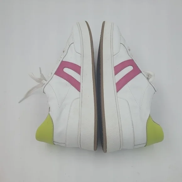 Lucky Brand Women's White Pink Lime Accent Hinta Comfort Sneakers Size 9.5 - Picture 6 of 10